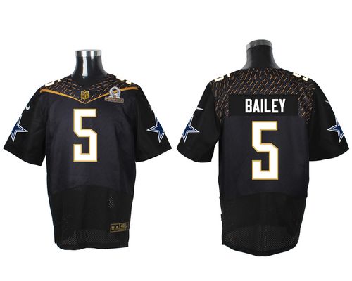 Nike Cowboys #5 Dan Bailey Black 2016 Pro Bowl Men's Stitched NFL Elite Jersey - Click Image to Close